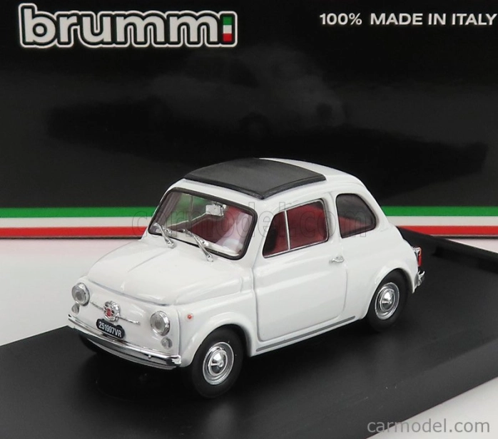 Brumm Fiat 500f Tetto Chiuso - uzavretý 1965 1:43 Bianco