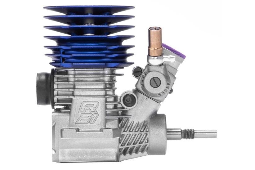 Samotný motor OS MAX R21 V2 (strieborná verzia s modrou hlavou)