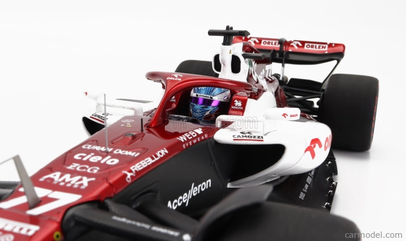 Minichamps Alfa romeo F1 C42 Team Orlen Racing N 77 6. GP Bahrajnu 2022 Valtteri Bottas 1:18 Biela červená met.