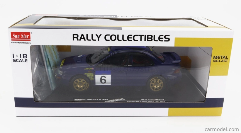 Sun-star Subaru Impreza 555 N 6 2nd Rally Hong Kong Beijijng 1994 R.burns - R.reid 1:18 Blue
