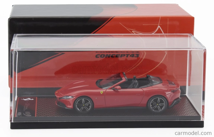 Bbr-models Ferrari Roma Spider Open 2020 - čierne disky 1:43 Rosso Corsa 322 - červená