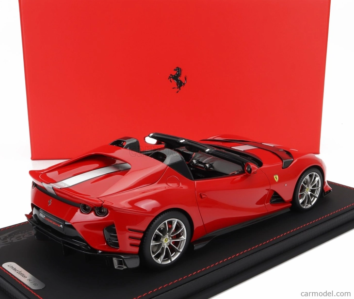 Bbr-models Ferrari 812 Competizione A Spider 2022 - Con Vetrina - S vitrínou 1:18 Rosso Corsa 322 - červená