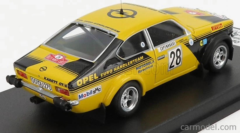 Trofeu Opel Kadett C Gt/e (nočná verzia) N 28 Rally Montecarlo 1976 Anders Kullang - Claes Goran Andersson 1:43 žltá čierna