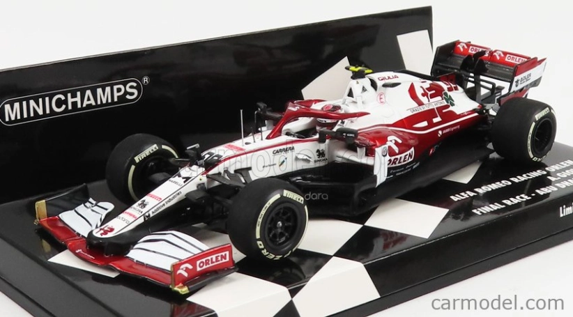 Minichamps Alfa romeo F1 C41 Team Orlen Racing N 99 Posledné preteky Abu Dhabi GP 2021 Antonio Giovinazzi 1:43 Biela červená met.
