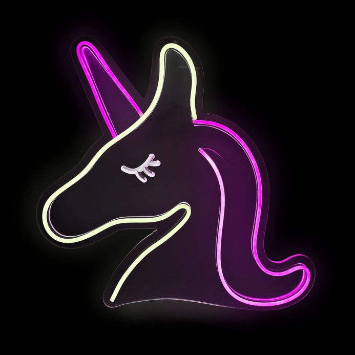 2Kids Toys LED NEON LIGHT lampička Jednorožec ružovo-biely - poškodený obal