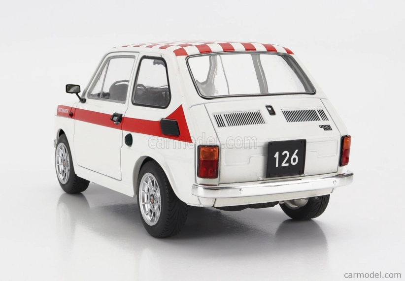 Mcg Fiat 126 Look Abarth 1972 1:18 Bílá Červená