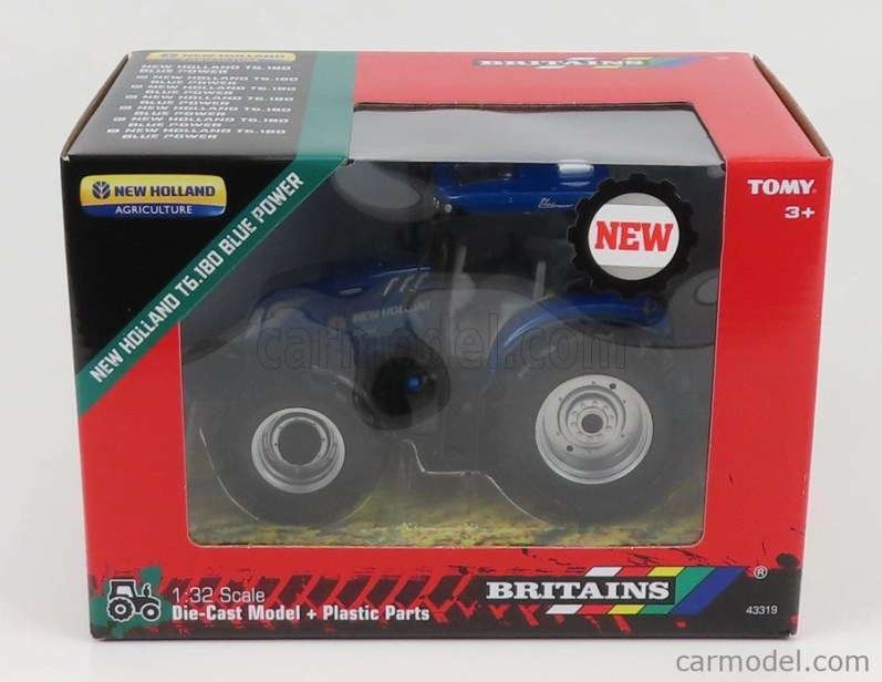 Britains New holland T6.180 Tractor Blue Power 2018 1:32 Blue