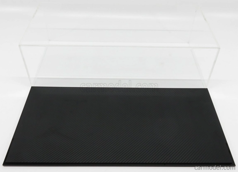 Atlantic Vetrina display box Stuttgart Base Effetto Fibra Di Carbonio Nera - Carbon Fiber Effect Base Black - Lungh.lenght Cm 52.0 X Largh.width Cm 25.0 X Alt.height Cm 15.0 (altezza Interna Cm 14.3) 1:12 Plastový Displej
