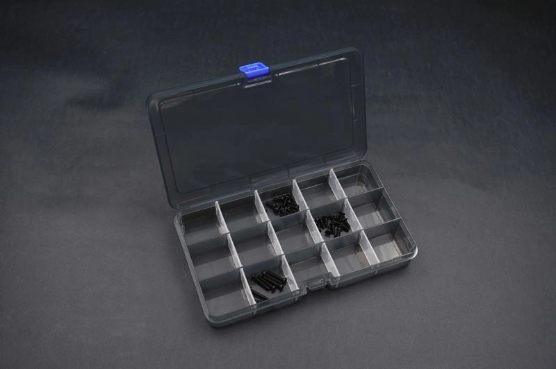 Box na díly 177x102x25 mm (15 přihrádek, vyjímatelné přepážky)