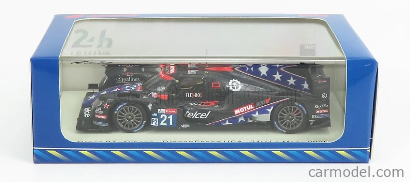Spark-model Oreca 07 Gibson Team Dragonspeed Usa N 21 24h Le Mans 2020 T.buret - J.p.montoya - M.rojas 1:43 Black Blue