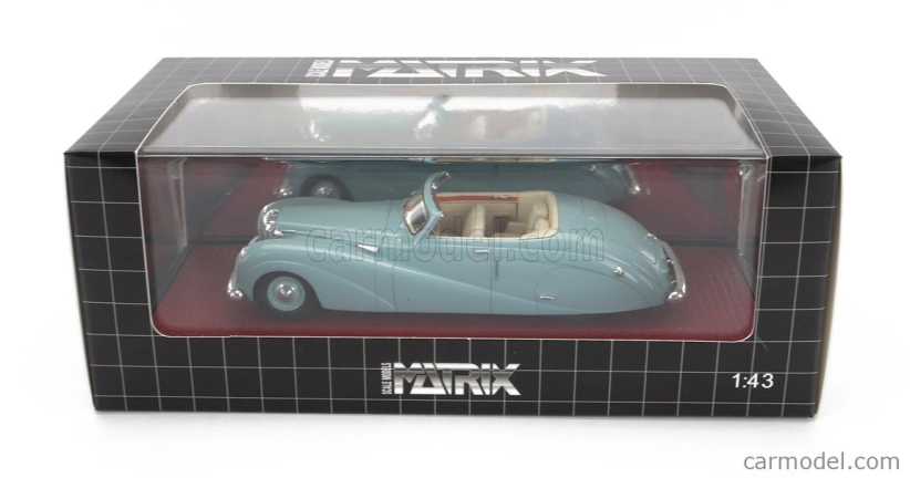 Matrix scale models Damler De36 Hooper ''green Goddess'' Cabriolet Open 1953 1:43 Zelená