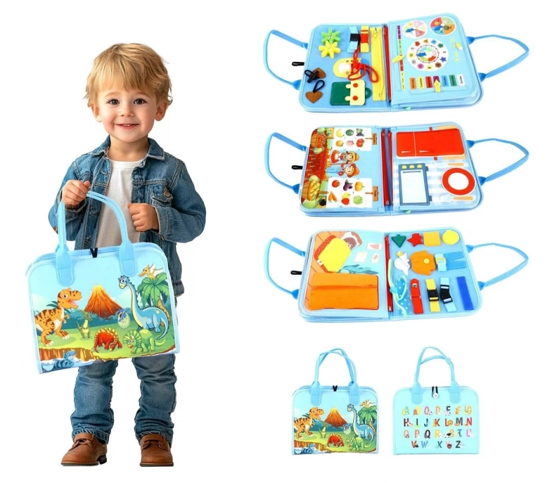 2Kids Toys Senzorická busy kniha Dinosaury 3 – poškodený obal