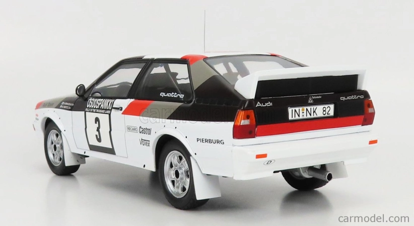 Ixo-models Audi Quattro N 3 Rally 1000 Lakes 1982 H.mikkola - A.hertz 1:18 Bielo-šedo-červená