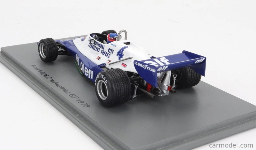 Spark-model Tyrrell F1 008 N 4 2nd Austrian Gp 1978 P.depailler 1:43 Blue White