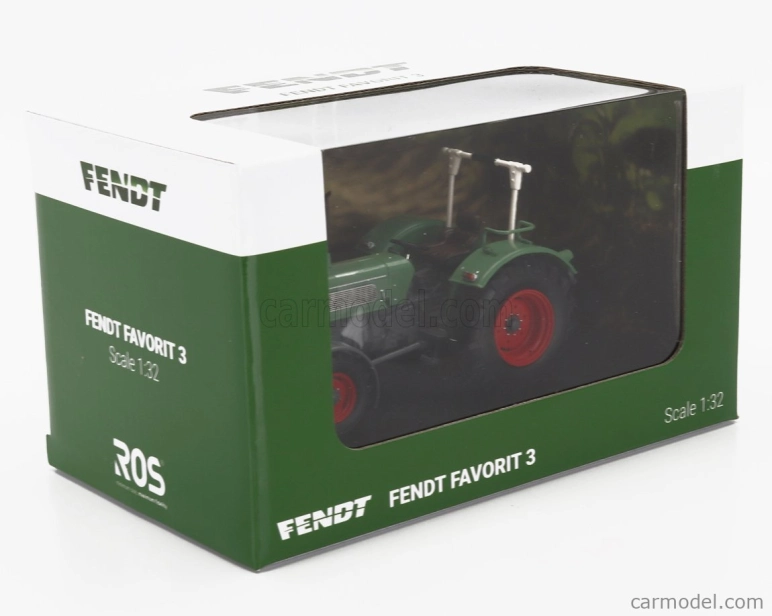 Ros-model Fendt Favorit 3 4wd Traktor s valníkom 1964 1:32 Zelená červená