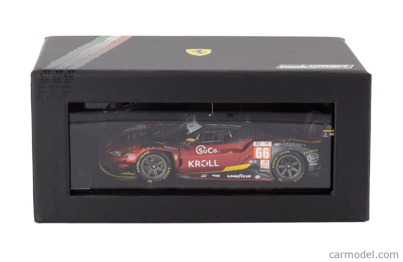 Looksmart Ferrari 296 Gt3 3.0l Turbo V6 Team Jmw Motorsport N 66 24h Le Mans 2024 Giacomo Petrobelli - Larry Ten Voorde - Salih Yoluc 1:43 Červená Černá