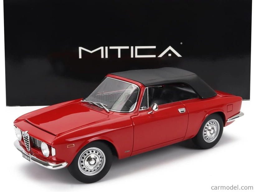 Mitica Alfa romeo Giulia 1600 Gtc Cabriolet uzavretý 1964 - interiér čierny 1:18 Rosso Alfa - červená