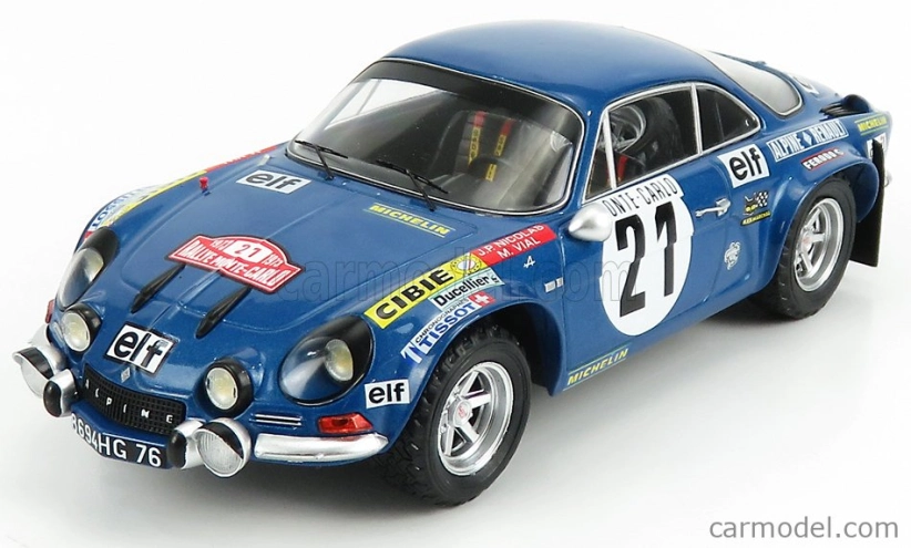 ROZBALENÉ - Ixo-models Renault Alpine A110 1800s N 21 Rally Montecarlo 1973 J-p.nicolas - M.vial 1:24 Blue Met
