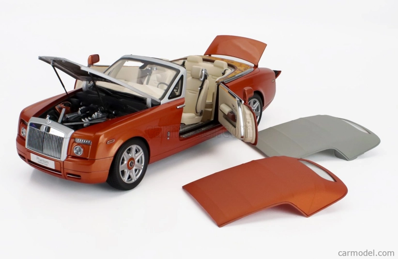 Kyosho Rolls royce Phantom Drophead Cabriolet 2-dverový 2013 1:18 Oranžová