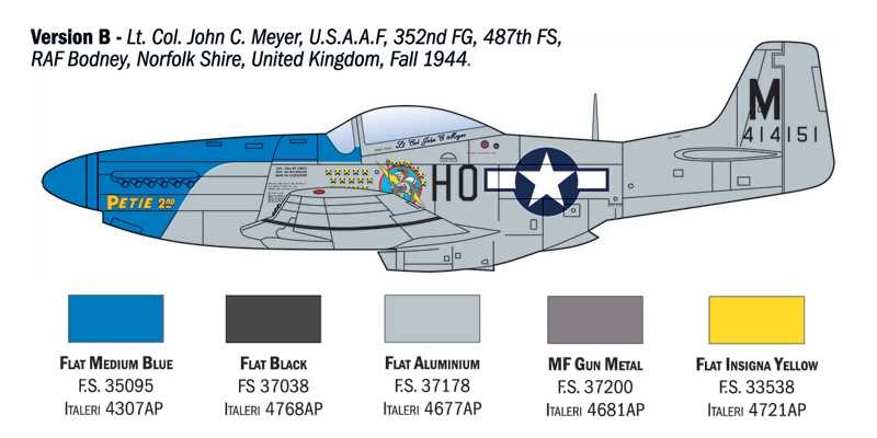 Italeri North american P-51d Mustang Military Airplane 1941 1:72 /