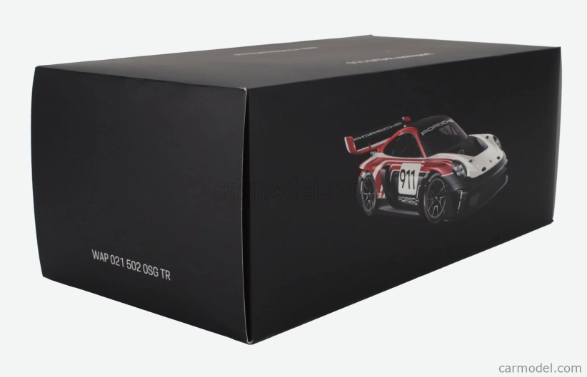 Spark-model Porsche 911 992 Gt3 R N 911 Racing Flacht Design Coupe 2021 - Con Vetrina - S vitrínou 1:18 Bielo-sivo-červená