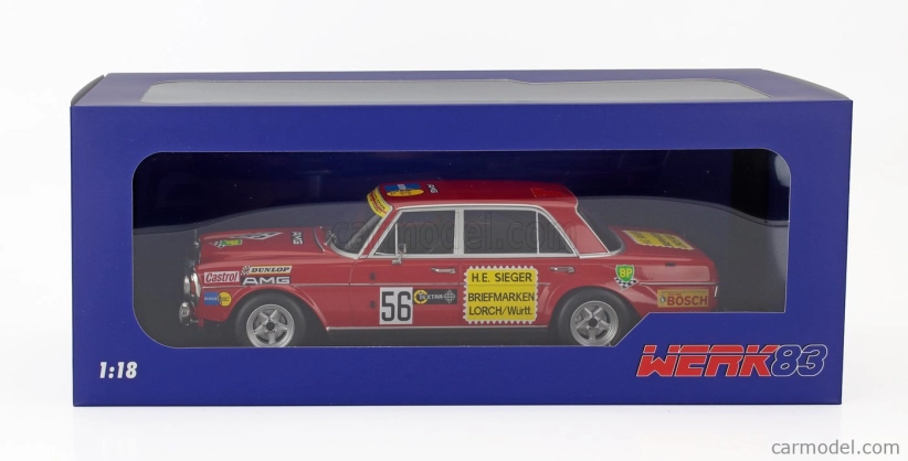Werk83 Mercedes benz 300 Sel 6.8 Amg N 56 200 Miles Nuremberg 1972 Hans Heyer 1:18 Red