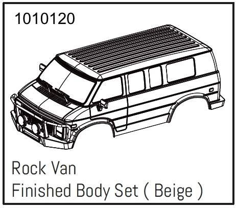 HBP240182 - (1010120) Rock Van PC Body Set (beige) - PRO Crawler 1:18