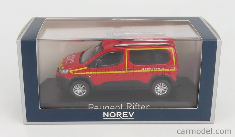 Norev Peugeot Rifter Pompiers Secours Medical 2019 1:43 Červeno-žltá
