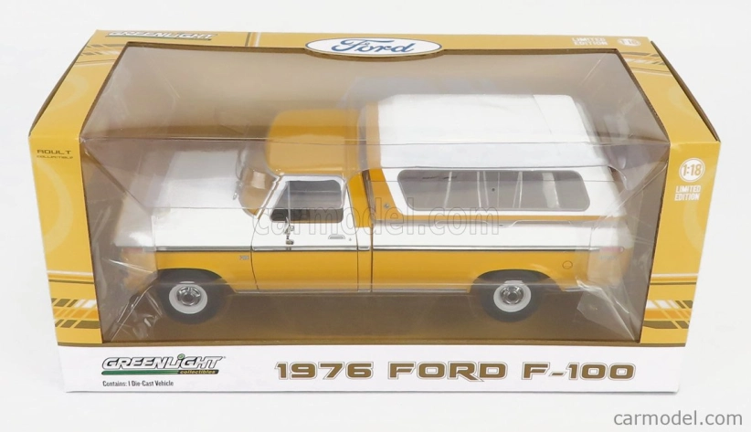 Greenlight Ford usa F-100 Pick-up 1956 Closed 1976 1:18, žlutá