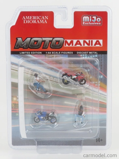 American diorama Accessories Set Moto Mania 1 - 2x Motorcycle + 2x Figure 1:64 Různé