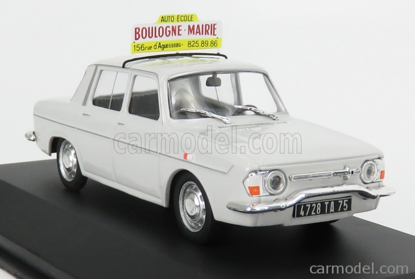 Odeon Renault R10 Auto Ecole Boulogne-mairie 1969 1:43 Světle Šedá