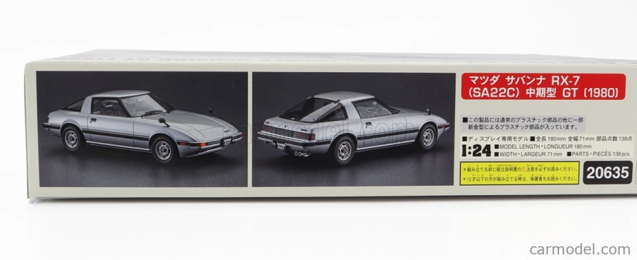 Hasegawa Mazda Savanna Rx-7 Sa22c Middle Version Gt 1980 1:24 /