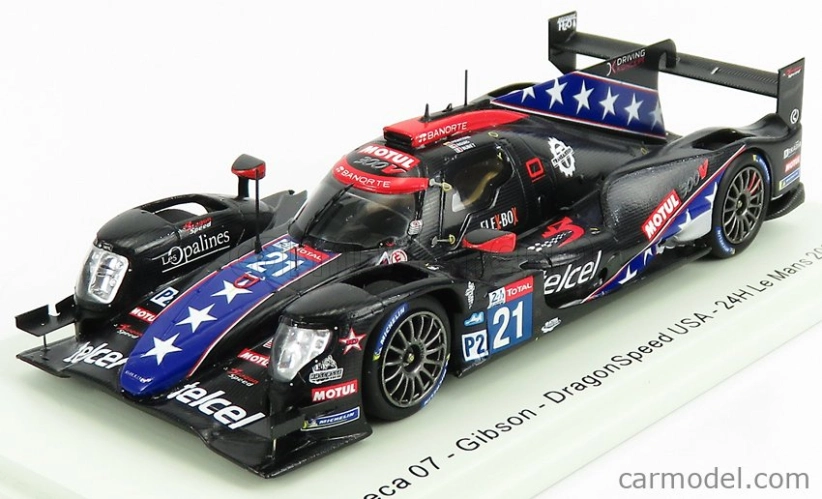 Spark-model Oreca 07 Gibson Team Dragonspeed Usa N 21 24h Le Mans 2020 T.buret - J.p.montoya - M.rojas 1:43 Black Blue