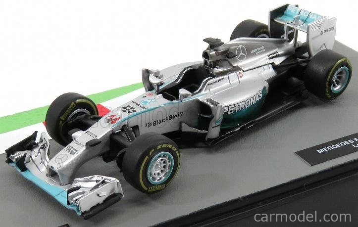 Edicola Mercedes gp F1 W05 Hybrid Amg Petronas N 44 Lewis Hamilton Season 2014 World Champion 1:43 Stříbrná Zelená