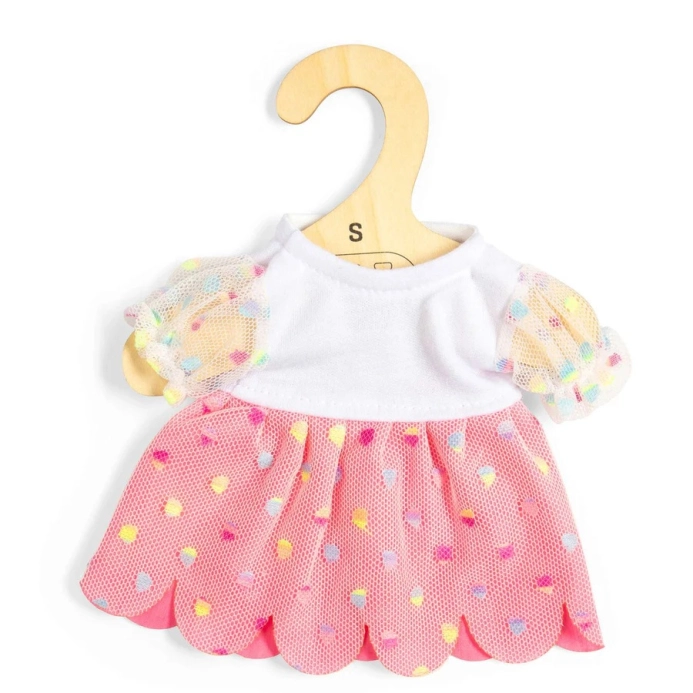 Bigjigs Toys Ružové párty šaty pre bábiku 28 cm