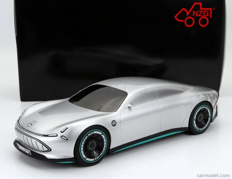 Nzg Mercedes Benz Vision Amg Elektrické auto 2022 1:18 Strieborná zelená