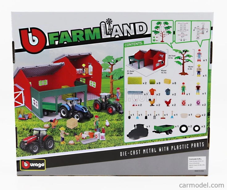 Bburago New holland Set Farm Barn & Tractor Play T7.315 Tractor 2009 1:50 Blue