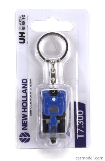 Universal hobbies New holland Portachiavi - Keyring T7.300 Tractor 2020 - Cm. 4.0 1:87 Modrá Černá
