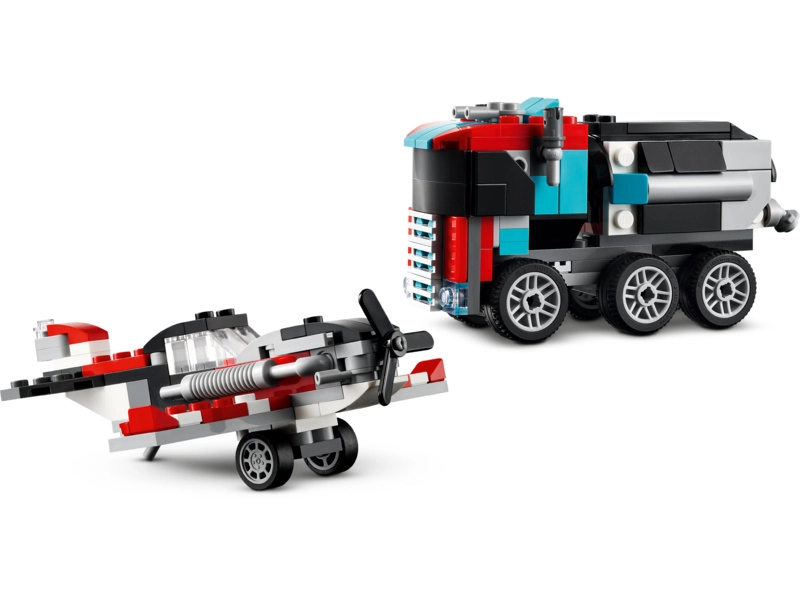 LEGO Creator - Nákladné auto s plošinou a vrtuľník