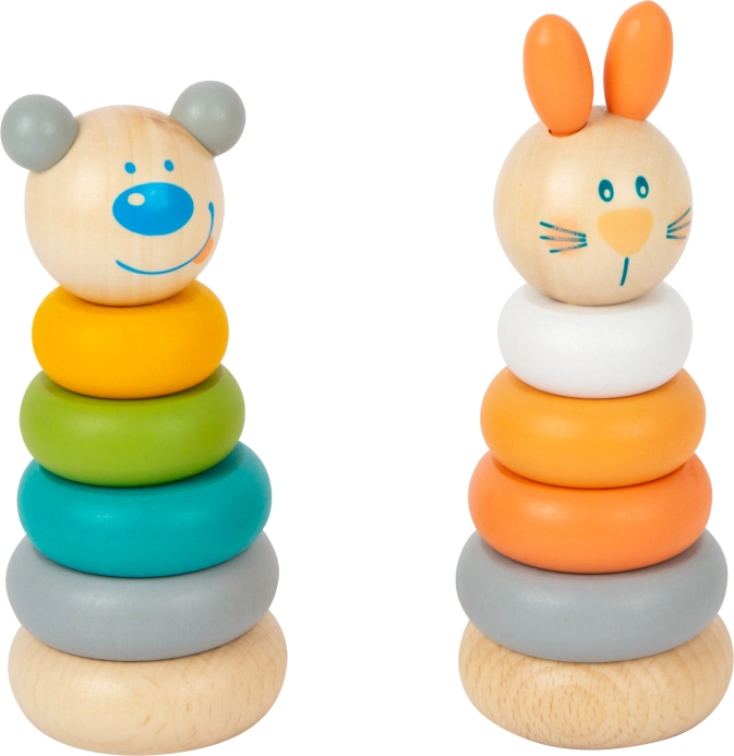 Small Foot Nasazovací věž pastelová 12 ks