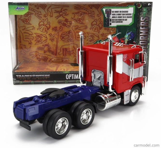 Jada Peterbilt 352 Tractor Truck 3-assi 1979 - Optimus Prime Transformers Movie 1:24 Červená Modrá