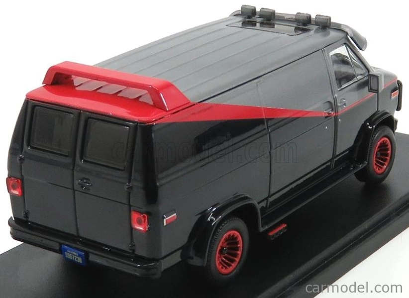 Greenlight GMC Vandura Cargo G.series Van - A-team - 1983 1:43 Černá Červená
