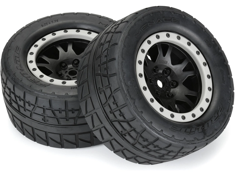 Kolesá Pro-Line 4,3", pneumatiky Menace HP Belted Pro-Loc, disk čierny 24 mm (2) (X-Maxx)