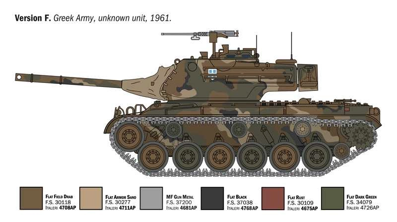 Italeri Datp Tank M47 Patton Wwii - Us Army - Nato Army 1945 - 1980 Military 1:35 /