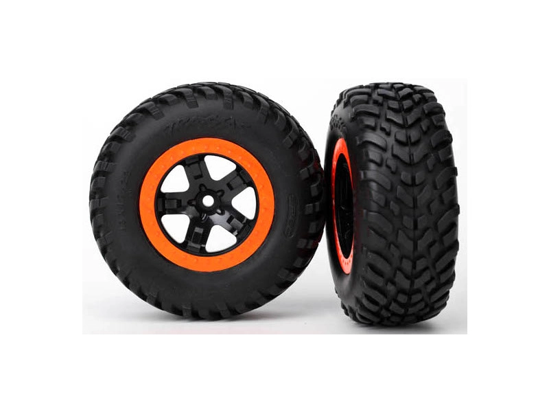 Traxxas koleso 2.2/3.0", disk SCT čierno-oranžový, pneu SCT (2)