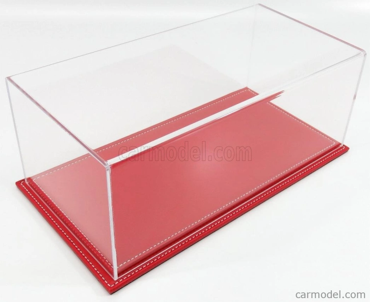 Atlantic Vetrina display box Maranello Base In Pelle Rossa - Leather Base Red - Lungh.lenght Cm 32.5 X Largh.width Cm 16.5 X Alt.height Cm 12.5 (altezza Interna 11.5 Cm ) 1:18 Plastový Displej