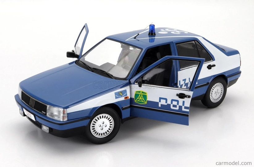 Mitica-diecast Fiat Croma Cht Polizia 1987 Police 1:18 Light Blue White