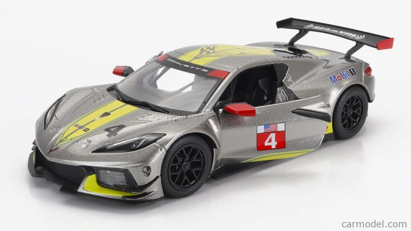 Bburago Chevrolet C8.r 6.2l V8 Team Corvette Racing N 4 Racing 2021 1:24 sivo-žltá