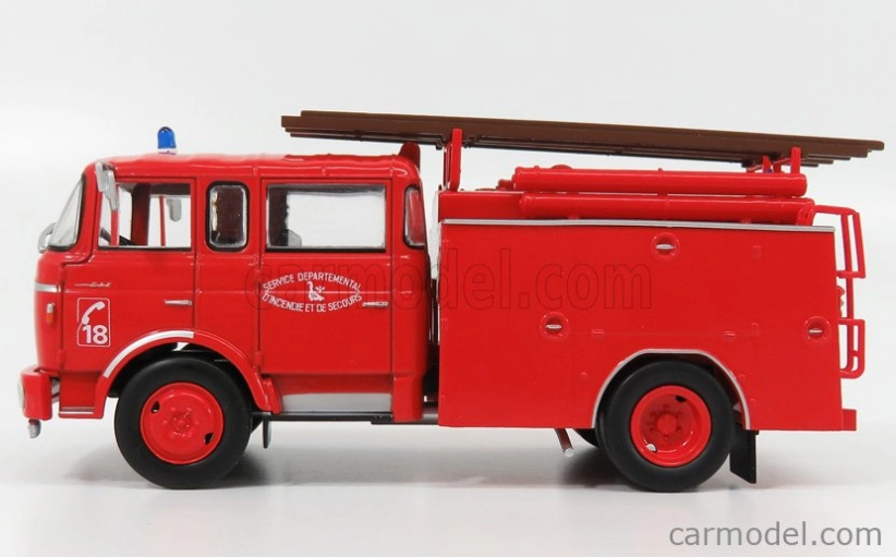 Edicola Berliet Fpt Gak 20h Cisternové vozidlo so skalou - Hasičské vozidlo - Vigili Del Fuoco 1:43 Červená