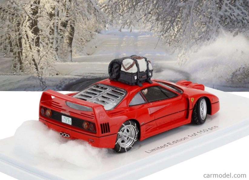 Kess-model Ferrari F40 Snow Drifting v Japonsku s pilotom 1993 1:43 Red
